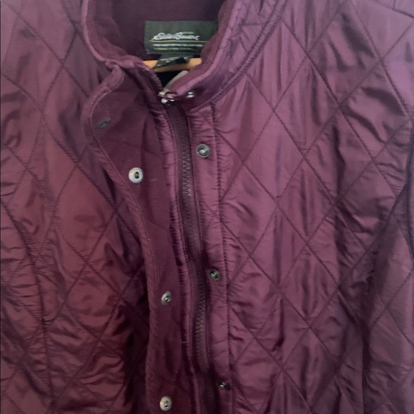Eddie Bauer Quilted Ladies Vest - Burgundy Size L - Picture 5 of 9